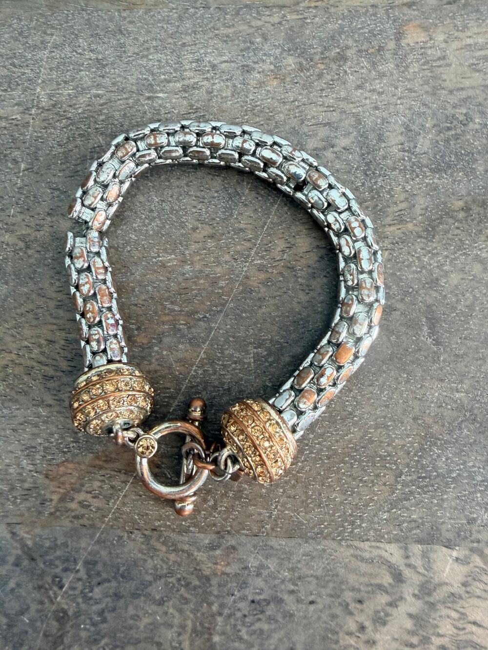 🍭6/$30 Banana Republic Distressed Mixed Metal Rhinestone Multi Strand Bracelet